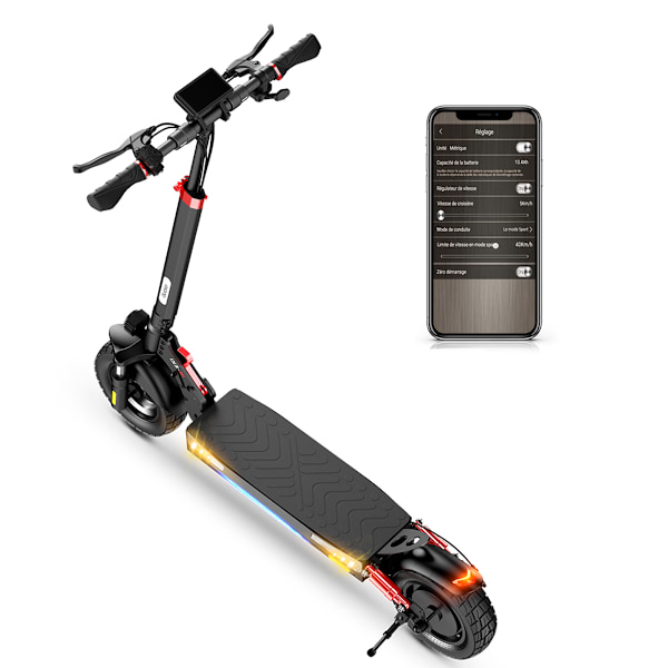 iScooter iX3 Smart El-Scooter - 800W 48V 10Ah - Med App - Topphastighet 40km/h