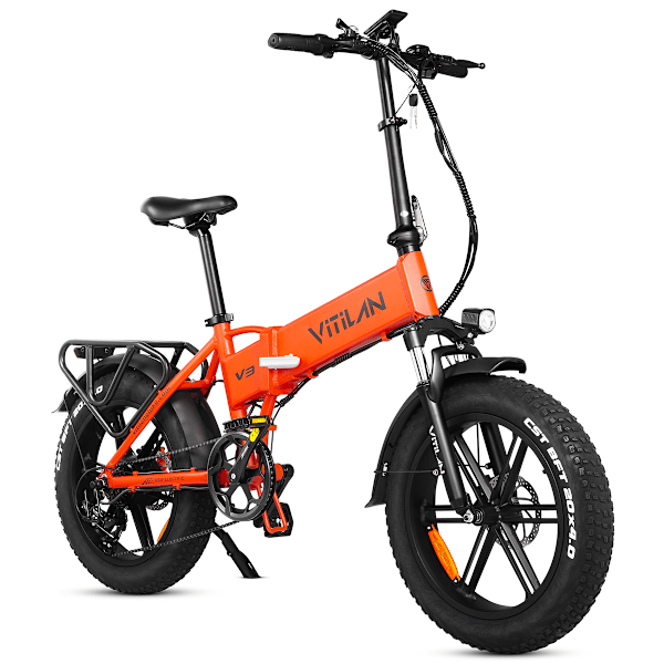 Vitilan V3 2.0 Vikbar All Terrain Elcykel - 750 W 48V 13Ah - orange