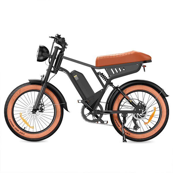 iSinwheel R6 Elcykel - 20\" Fettdäck - 250W 48V 13Ah - Brun