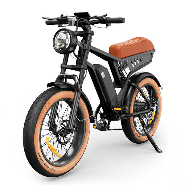 iSinwheel R6 Elcykel - 20\" Fettdäck - 250W 48V 13Ah - Brun