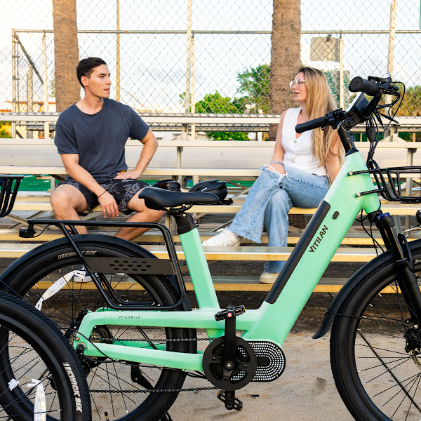 VITILAN L5 Urban Commuter Elcykel - 500W 48V 15Ah - Vridmomentsensor - grön