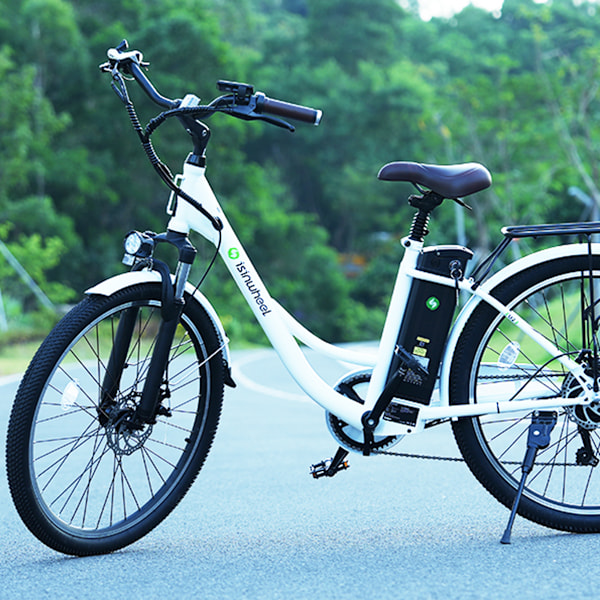 iSinwheel U2 Classic Elcykel - 26 tum - 350W 36V 13Ah - Pendling - vit