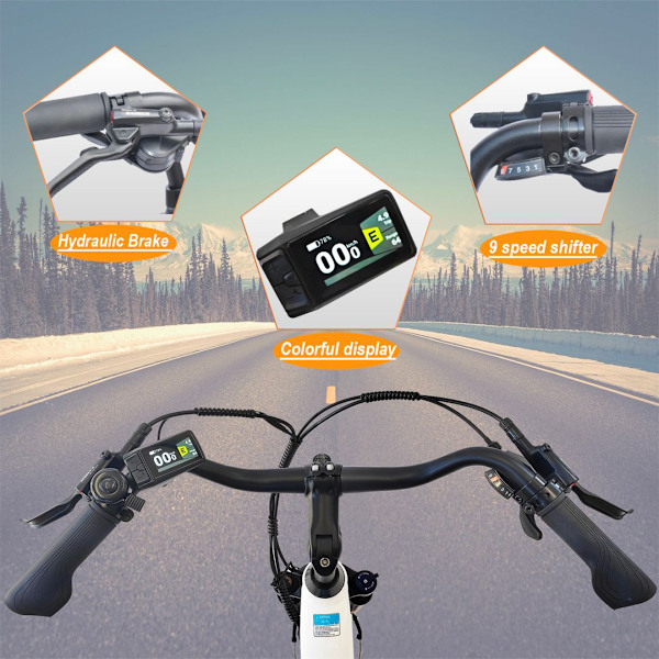 TTGO XK-ZZ-28ST Elcykel, Bafang Mittmotor 250W, 36V 20Ah, Vit vit New Version