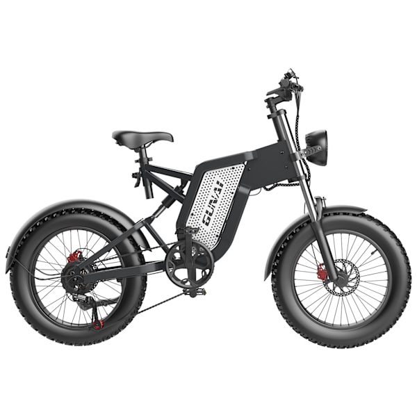 GUNAI MX25 Elcykel med Fettdäck - 48V 25Ah - Fullfjädring - 20\"*4.0 - Svart