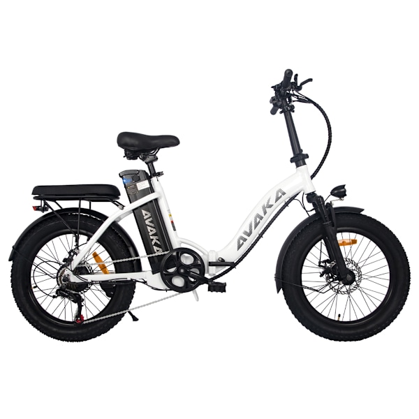 AVAKA BZ20 Plus Vikbar Elcykel 500W Motor 48V 15Ah Batteri vit