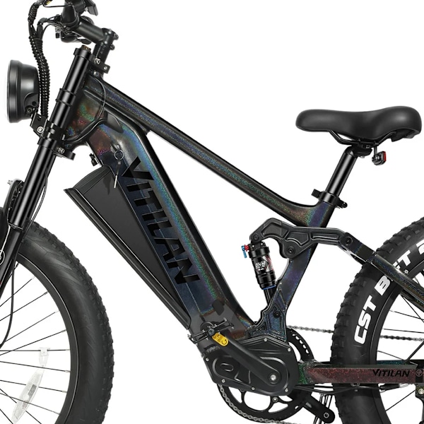 VITILAN T7 Elcykel - 750W Bafang Motor - 48V 20Ah 960Wh Batteri - 8 Växlar - Chameleon