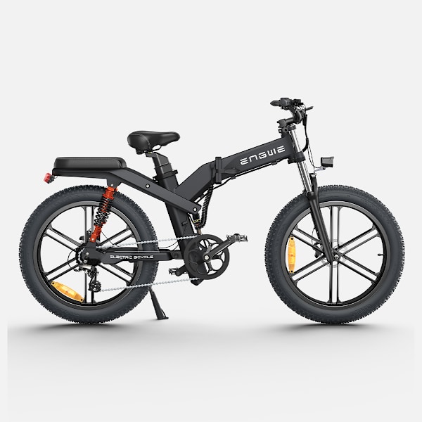 ENGWE X26 Vikbar Elcykel - 48V 19.2Ah & 10Ah Dubbla Batterier - Trippelupphängning - Black