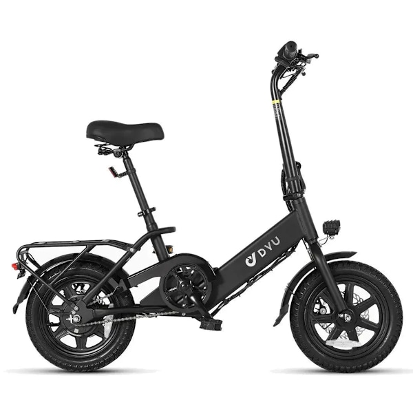 DYU C3 14' Mini Vikbar Elcykel, 250W 36V 7.5Ah, Svart