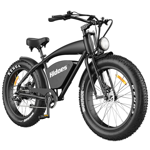 Hidoes B3 Retro Elcykel, 1200W 48V 18.2Ah Batteri, 26\" Fatbike