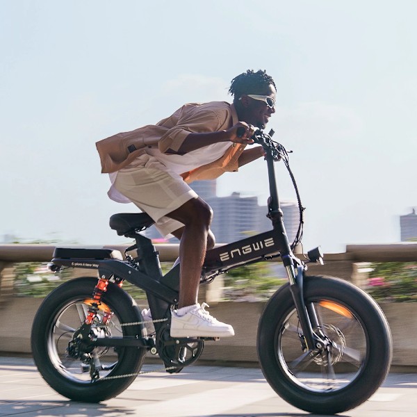 ENGWE X20 Vikbar Elcykel - 48V 22.2Ah Dubbla Batterier - 8 Växlar - svart