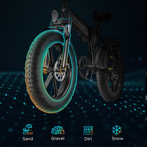 ENGWE EP-2 Pro Vikbar Elcykel - 750 W 48V 13AH - 110 km Räckvidd - 20\" grå
