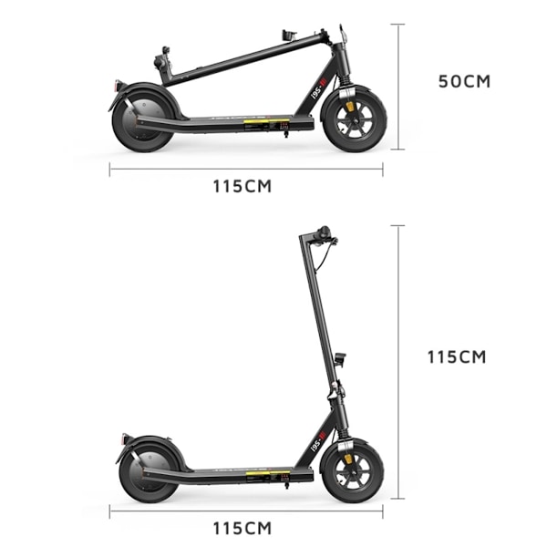 iScooter i9S El-Scooter, 500W 36V 10Ah, 30km Räckvidd