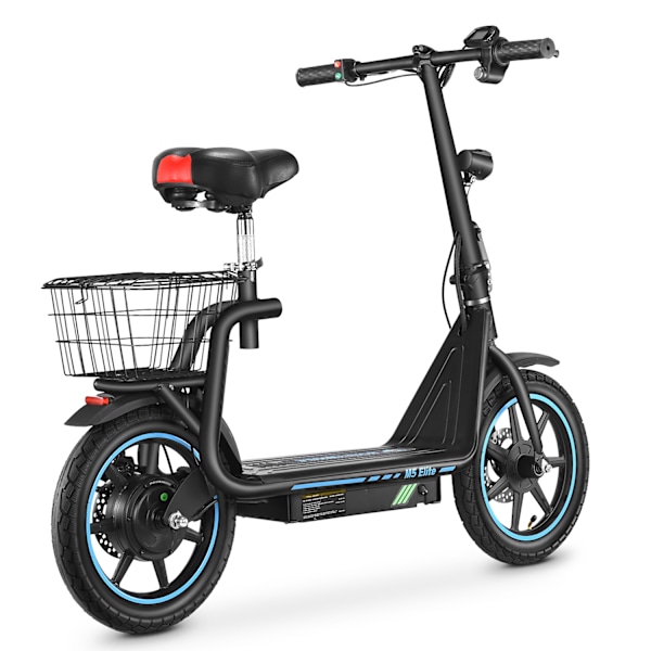 BOGIST M5 Elite El-Scooter med Säte 14\" Däck 500W 48V 13Ah Batteri