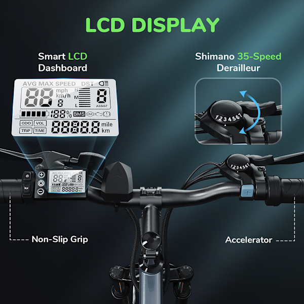 iSinwheel M10 City Elcykel - 26 tum - 250W 36V 10.4Ah - grå