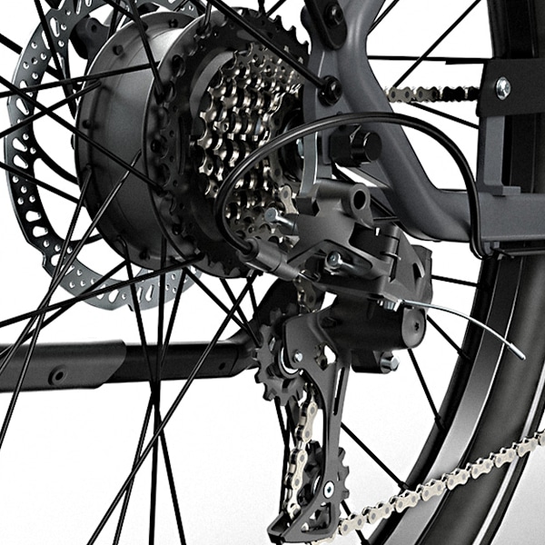 Trekking E-Bike JOBOBIKE Astra, 250W 36V 15Ah, Shimano 8S, Support Bluetooth, Grey