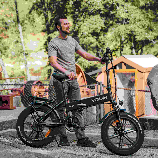 Vitilan V3 2.0 Vikbar All Terrain Elcykel - 750 W 48V 13Ah - svart