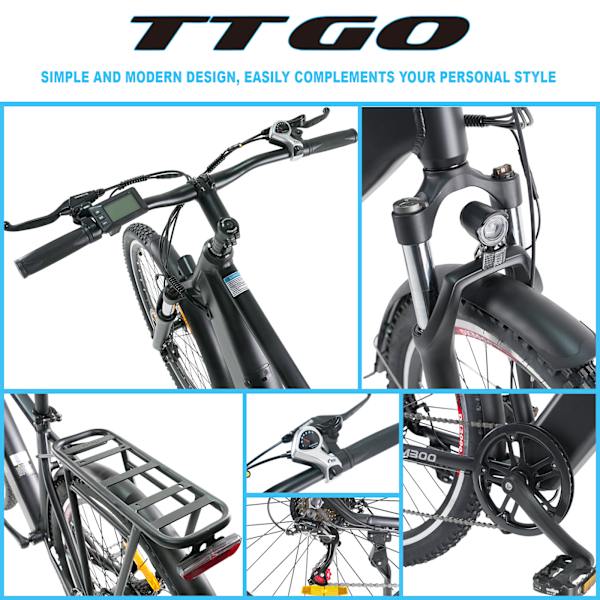 Electric Bike TTGO M300, 250W Torque Sensor, 36V 20Ah, 27.5" for Commuting & Leisures