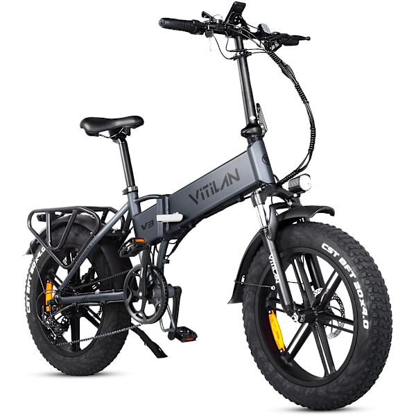 Vitilan V3 2.0 Vikbar All Terrain Elcykel - 750 W 48V 13Ah - grå