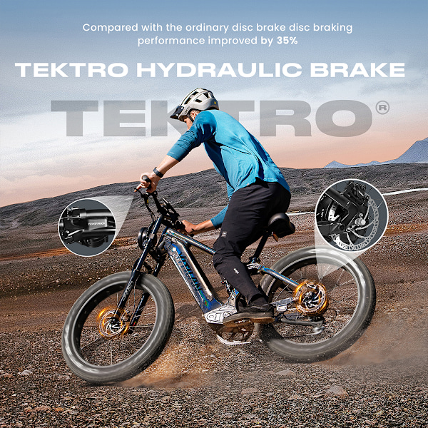 VITILAN T7 PRO Elcykel - 52V 20Ah 1040Wh Batteri - 8 Växlar - Chameleon