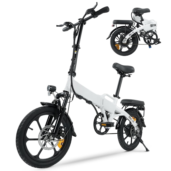 iSinwheel U3 Vikbar Elcykel - 16\" - 500W 36V 7.8Ah - vit