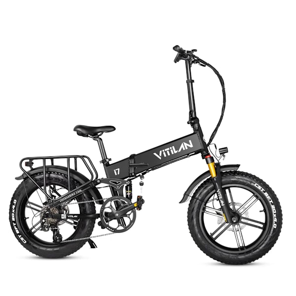VITILAN i7 Pro 3.0 Elektrisk Vikbar Cykel - 750W 48V 20Ah - 8 Växlar - svart