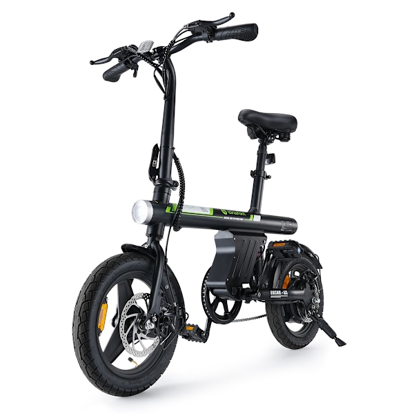 iSinwheel U1 14\" Elcykel för Stad 250W Motor 36V 7.8Ah Batteri - svart