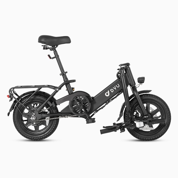 DYU C3 14' Mini Vikbar Elcykel, 250W 36V 7.5Ah, Svart