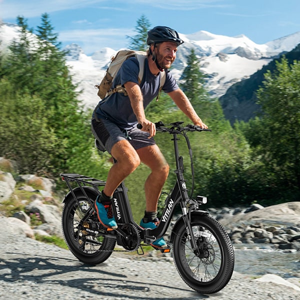 Vitilan U3 Vikbar Elcykel - 750W 48V 13AH - Stegen Genom - svart