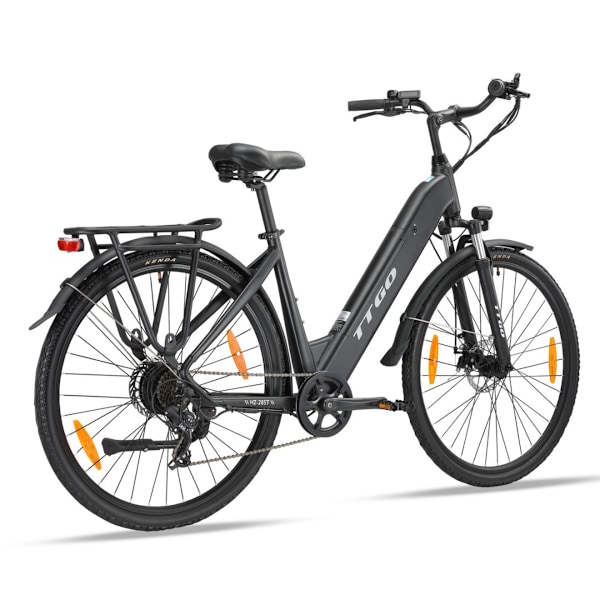 TTGO HZ-28ST Elcykel, 350W 36V 20Ah, Shimano 7S, Svart svart
