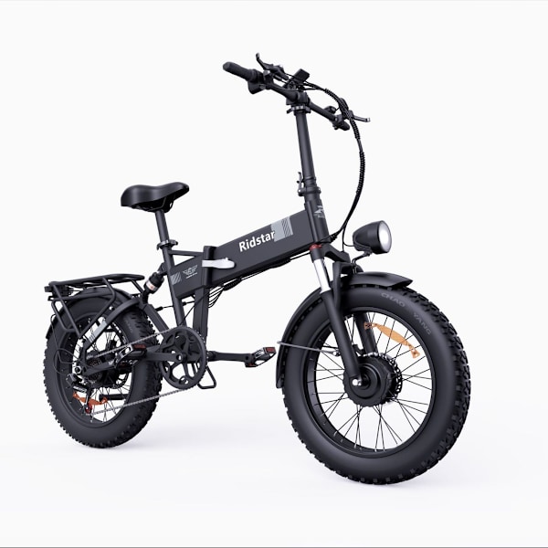 Ridstar H20 Pro Vikbar Elcykel - 2000W Dubbelmotor - 48V 23AH Batteri