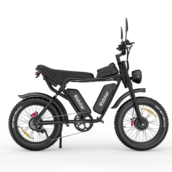 Ridstar Q20 Pro - Elcykel med tjocka däck - 2*1000W Motor - 52V 2*20Ah Dubbla Batterier