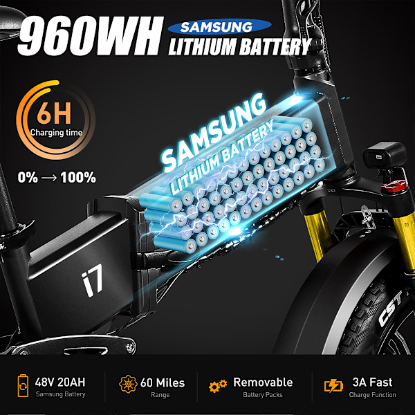 VITILAN i7 Pro 3.0 Elektrisk Vikbar Cykel - 750W 48V 20Ah - 8 Växlar - grön