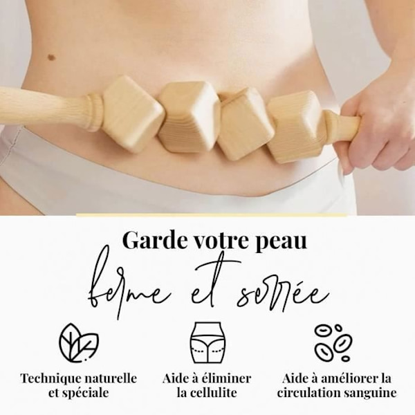 tuuli Anti Cellulite Massager Lår Massage Roller Maderoterapi Device Trä Lymfdränage - 2