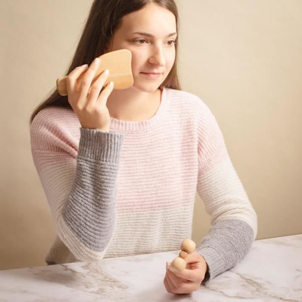tuuli Gua Sha Wood Massage Kit Nacke Axlar Armar Hand Maderotherapy