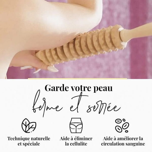 tuuli Anti Cellulite Massager Lår Massage Roller Maderoterapi Device Trä Lymfdränage - 6