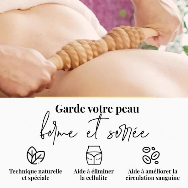 tuuli Anti Cellulite Massager Roller Lår Massage Device Maderotherapy Wood Lymfdränage - 4
