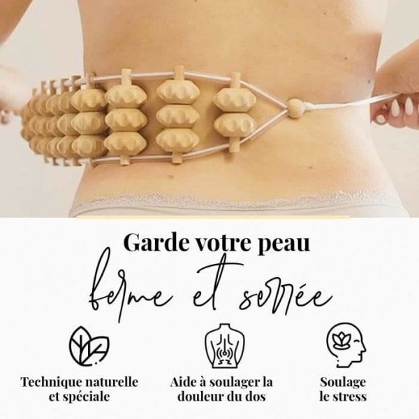 tuuli massageapparat för ryggmuskler Massage rullanordning Trärep Maderoterapi Lymfdränage