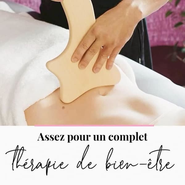 Celluliter Massör - TUULI - Gua Sha - Trä - Lymfdränering - 33x16 cm