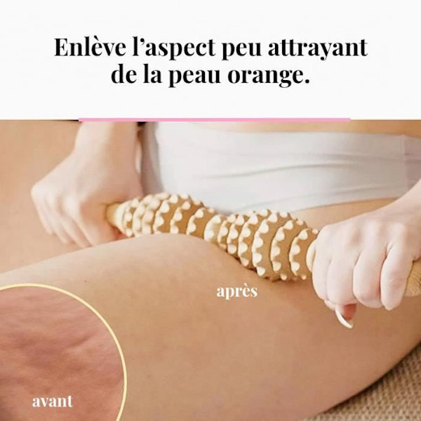 tuuli Anti Cellulite Massager Roller Lår Massage Device Maderotherapy Wood Lymfdränage - 4