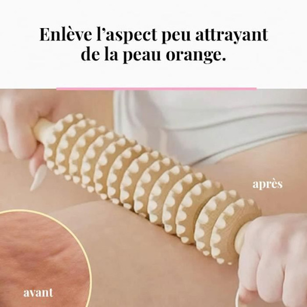 tuuli Anti Cellulite Massager Lår Massage Roller Maderoterapi Device Trä Lymfdränage - 6