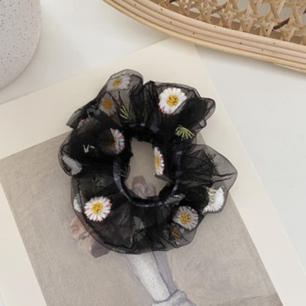 Hår Scrunchie Elastiskt Hårband Gummiband Hårband Organza Da