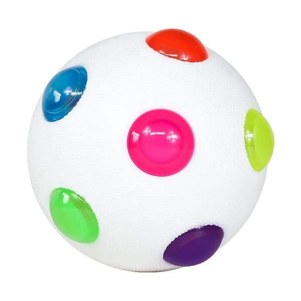 2 st Husdjur Hund Lysande Studsboll Bitresistent Boll Blinkande Elastisk white