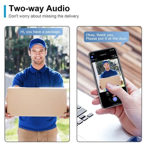 UK Trådlös Smart Video Dörrklocka WiFi Säkerhetskamera Ringklocka Dörr Intercom black