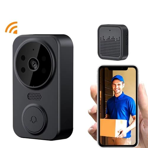 UK Trådlös Smart Video Dörrklocka WiFi Säkerhetskamera Ringklocka Dörr Intercom white