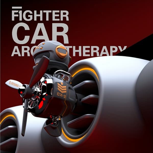 Future Warrior Kreativ Bil Aromaterapi Diffuser, Flygande med Roterande Propeller, Högkvalitativt ABS-Material Grey