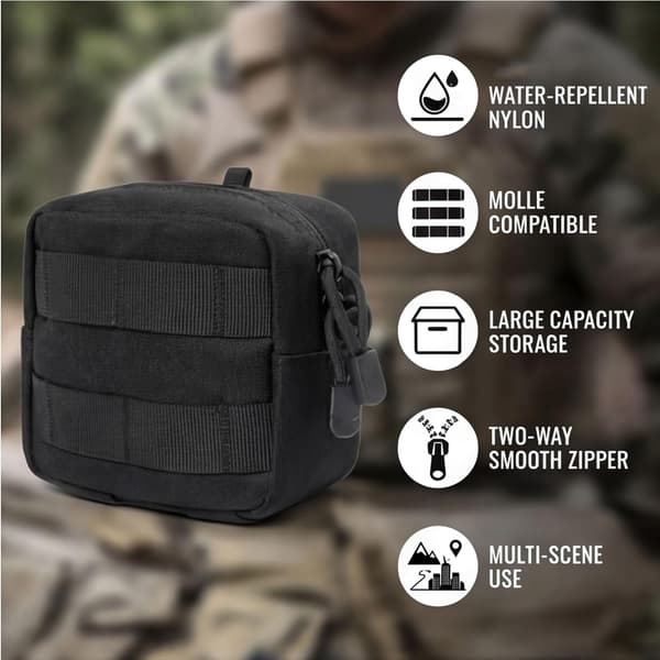 2-pack Mini Taktisk Molle Kompakt Ammunitionsficka