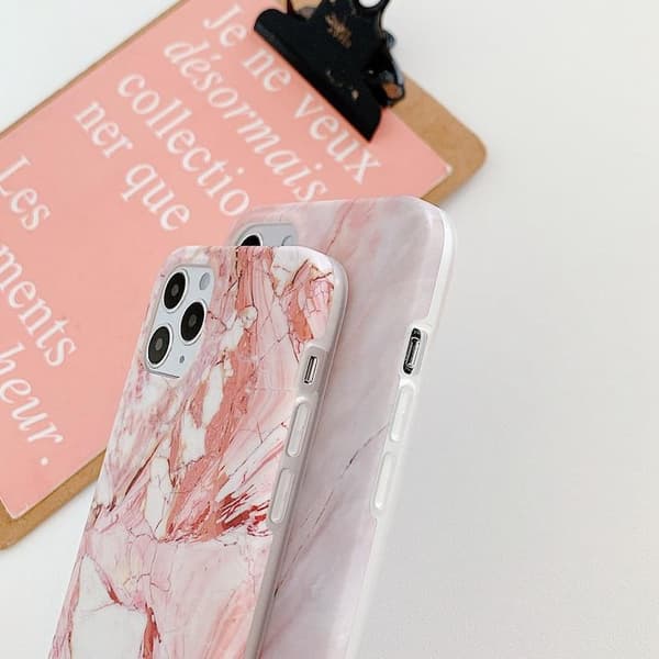 iPhone 14 Pro Skal Marmor Vit Vit