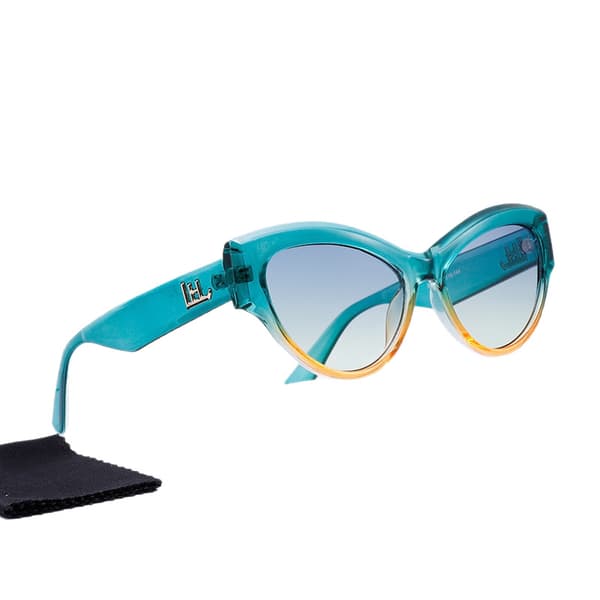 Mode Gradient Cat Eye Solglasögon för Kvinnor C1.黑框渐灰片