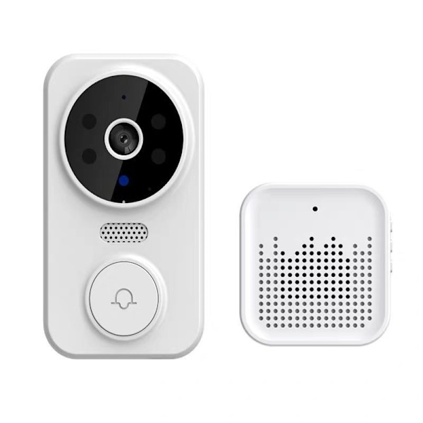 UK Trådlös Smart Video Dörrklocka WiFi Säkerhetskamera Ringklocka Dörr Intercom white