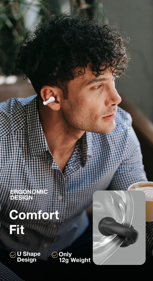 Clip-on Bluetooth Hörlurar 5.4 Ingen Smärta Efter Långvarig Användning red